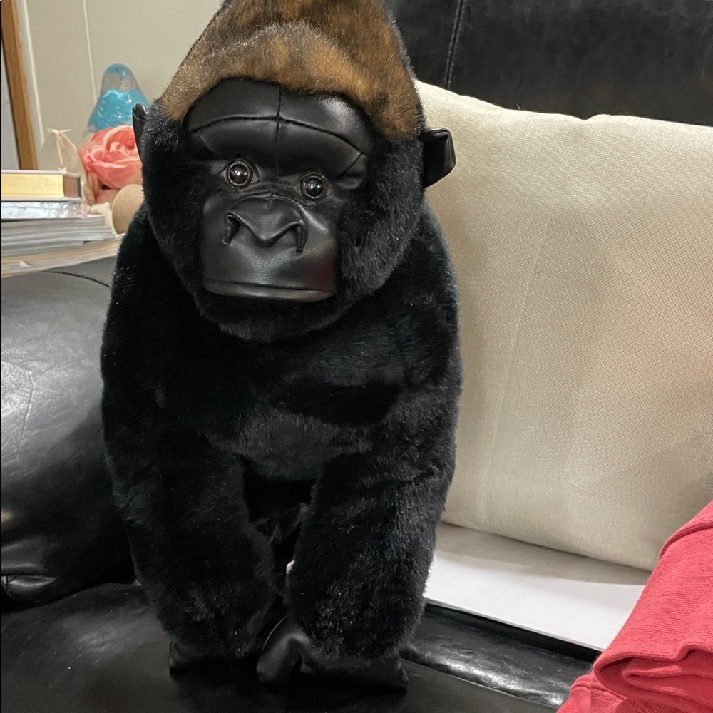 Plush Gorilla Stuffed Animal Toy - Black and Brown